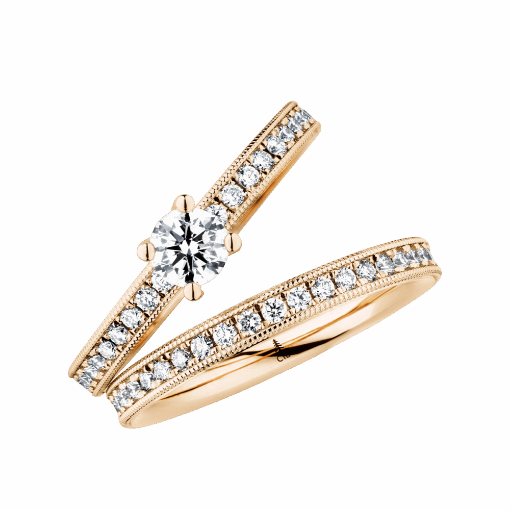 Roségoldener Enchanted Garden Vorsteckring mit funkelnden Diamanten – sanfte Eleganz mit Gartenflair für besondere Momente