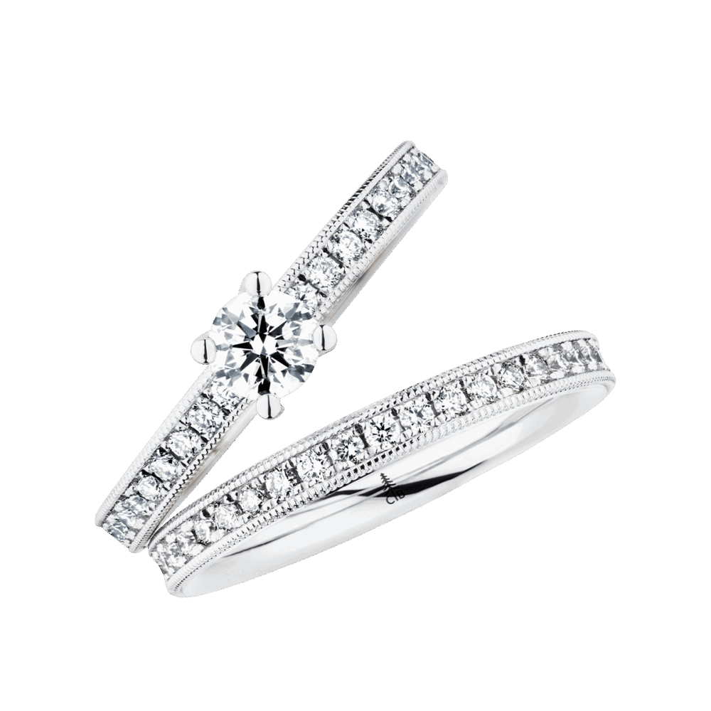 Weißgold-Vorsteckring Enchanted Garden mit 41 Diamanten – feine Perlierung und florale Leichtigkeit vereint in edlem Glanz