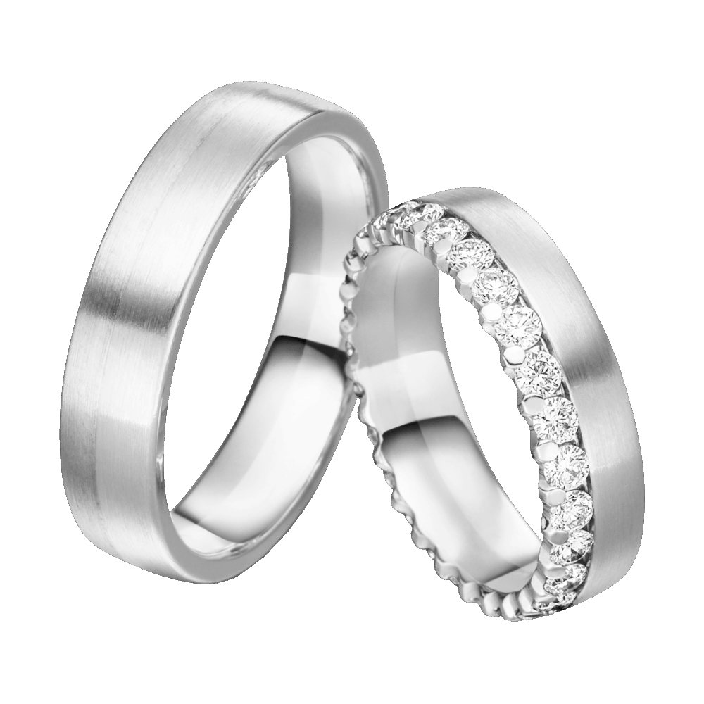 Platinring mit eleganter Kronenfassung und Brillantbesatz – Sinnbild für ewige, kraftvolle Verbindung
