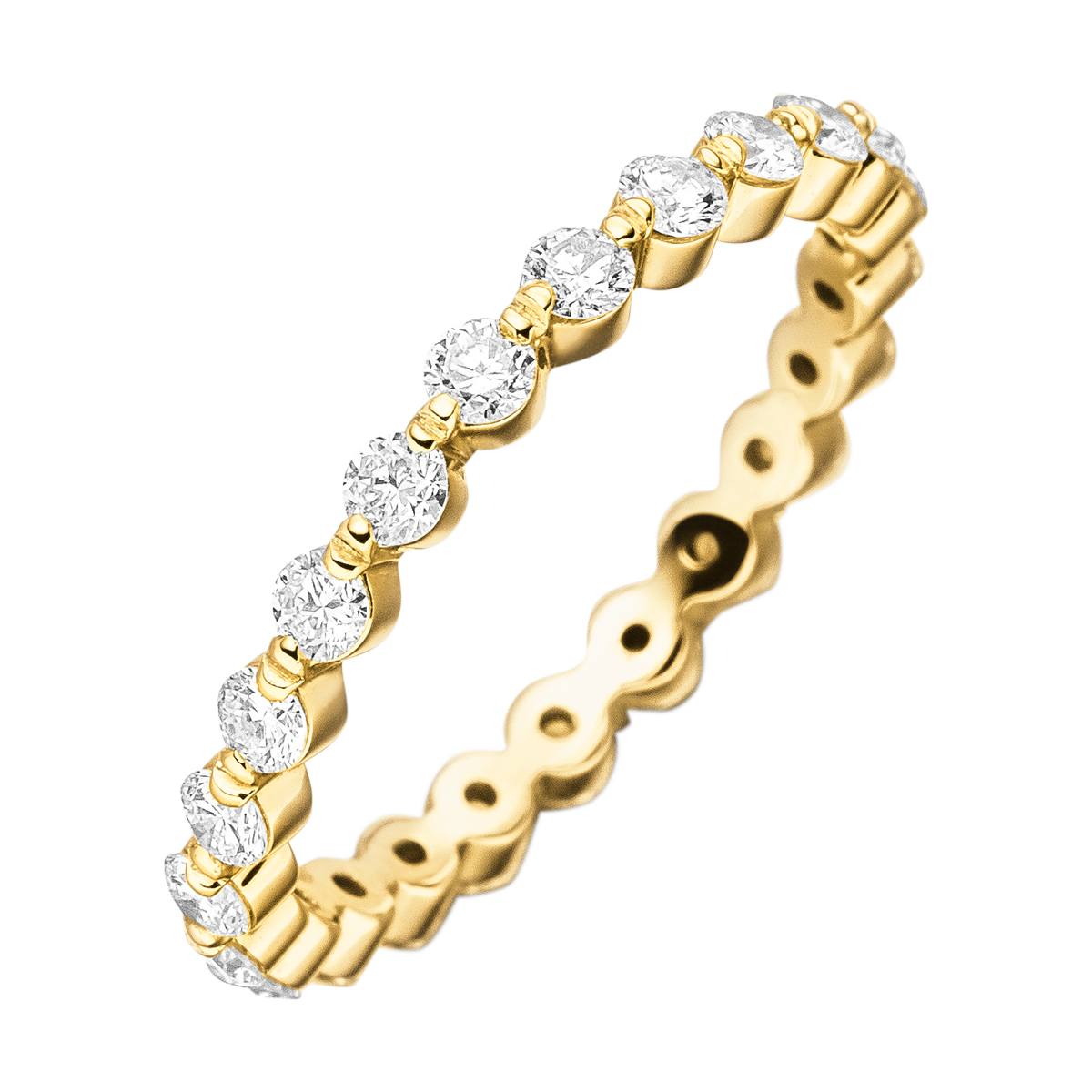 Memoirering „Liebeslied“ aus Gelbgold mit 1,15 ct Diamanten – elegante Draufsicht auf das brillante Design