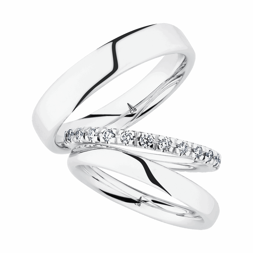 Weißgold-Ringe mit funkelndem Diamantbesatz – elegante Begleiter für Ihre Liebesgeschichte