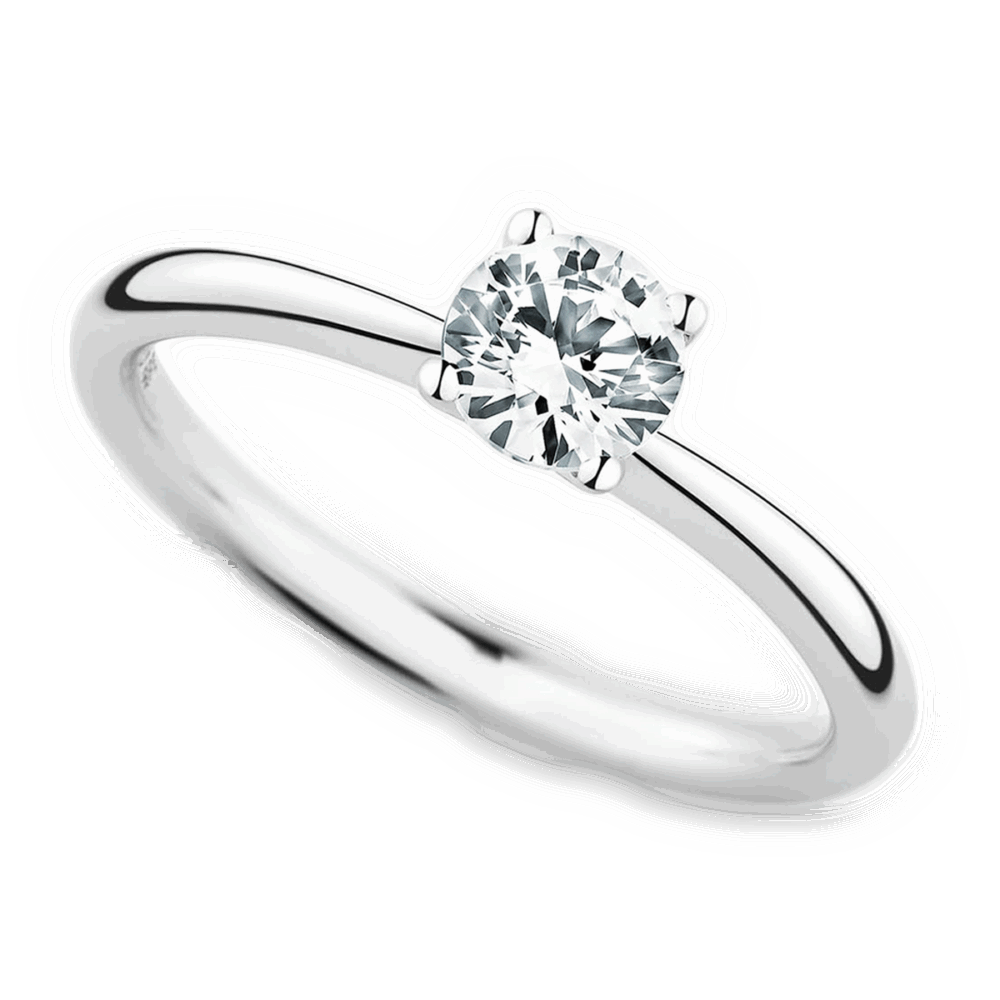 Weißgoldring „Snowflake“ mit 0,25 Karat Brillant – inspiriert vom Zauber gefrorener Wintermomente, zeitlos und funkelnd
