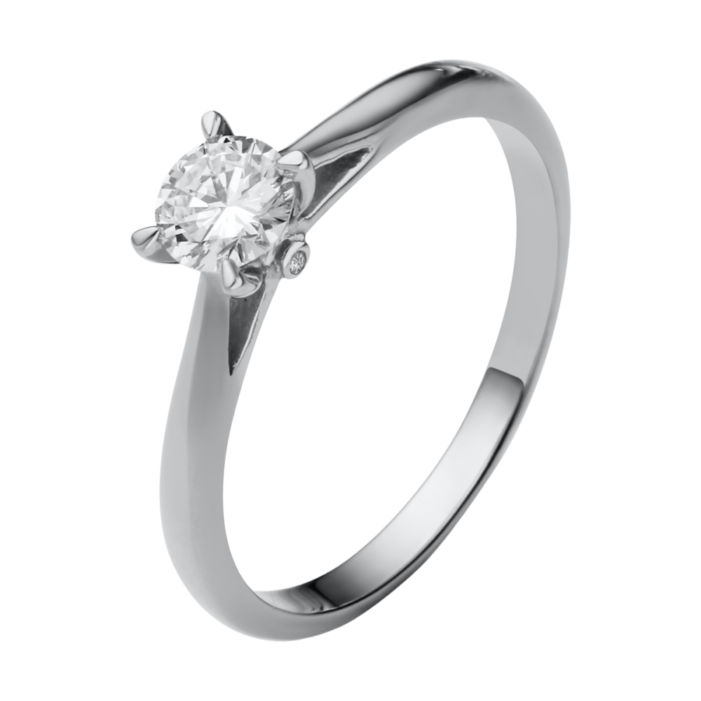 Platinring „Sparkle“ mit zentralem Brillanten und zusätzlichen seitlichen Diamanten – edel, modern und funkelnd klar