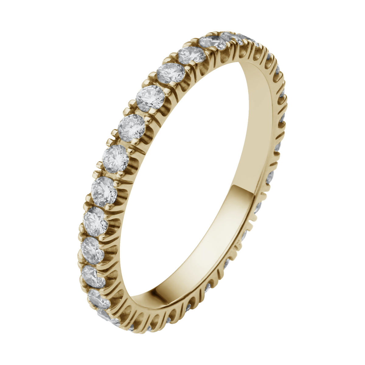 Memoirering „Stardust Elegance“ aus Gelbgold mit rundum gefassten Brillanten – gefertigt in Deutschland