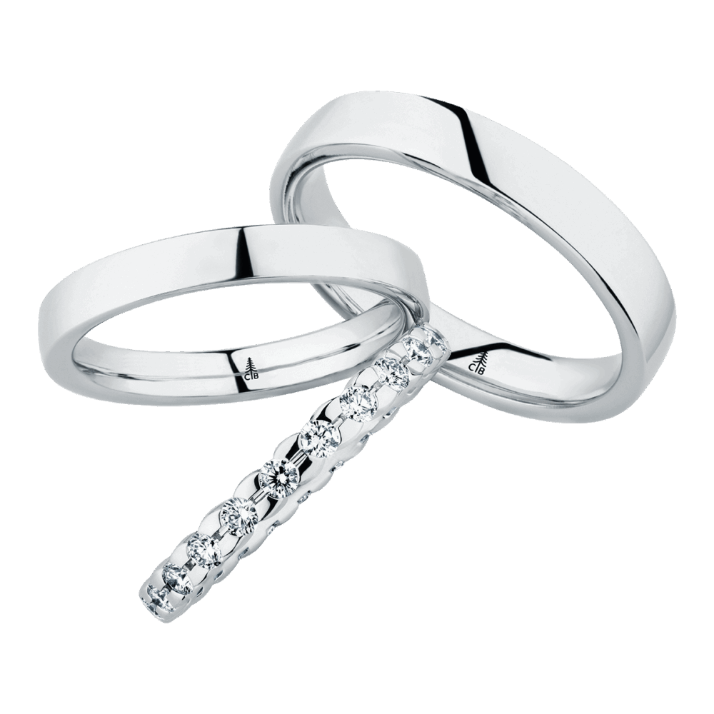 Platinringe mit 26 Brillanten – luxuriöses Design inspiriert vom Glanz der Sterne