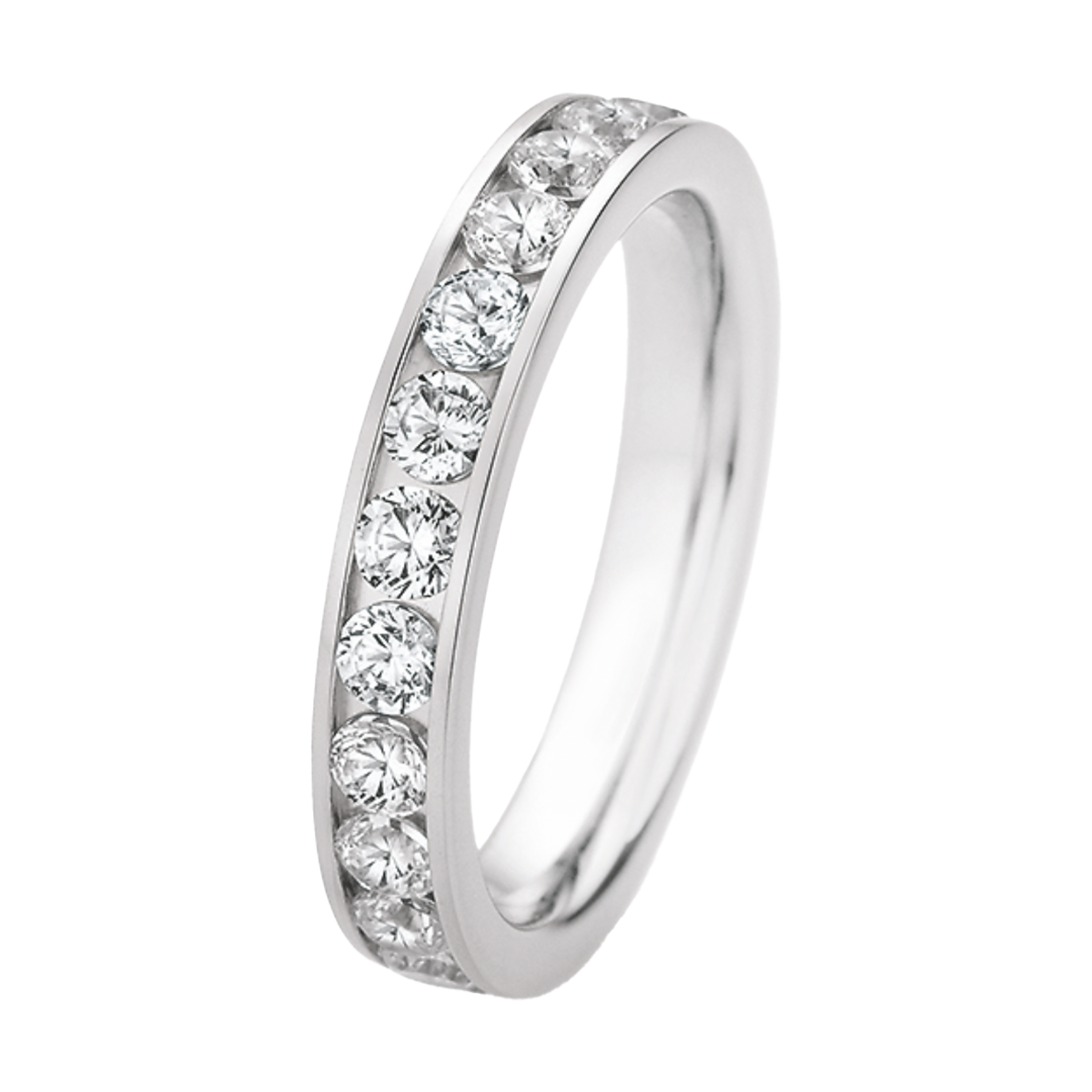 Platin-Memoirering „Tears of Love“ mit 27 Diamanten in Kanalfassung – Symbol ewiger Liebe in meisterhafter Verarbeitung