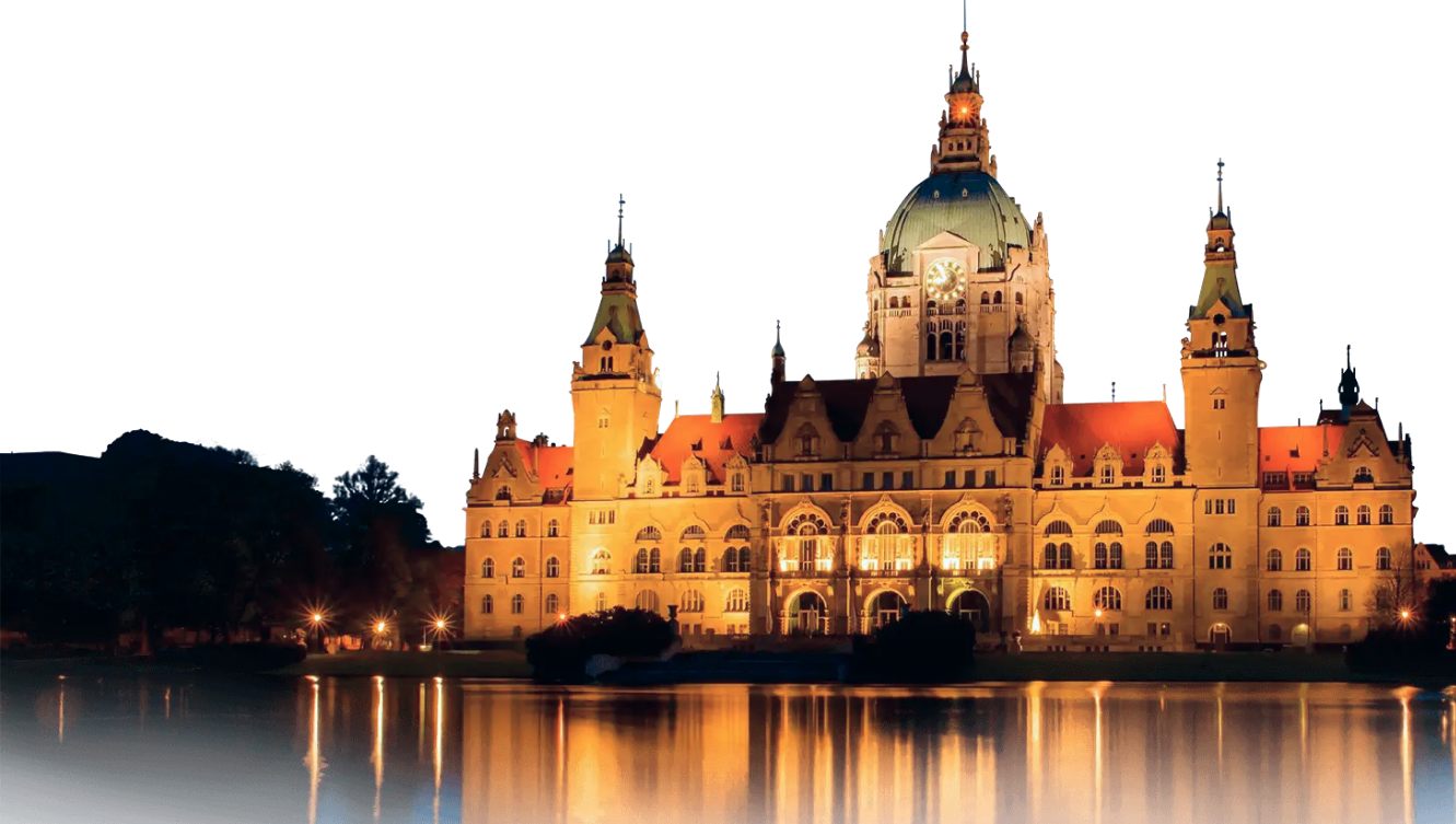Rathaus Hannover beleuchtet